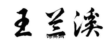 胡問遂王蘭溪行書個性簽名怎么寫