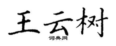 丁謙王雲樹楷書個性簽名怎么寫