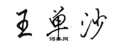 駱恆光王單沙行書個性簽名怎么寫