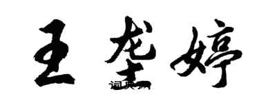 胡問遂王壟婷行書個性簽名怎么寫