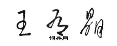 駱恆光王有晶草書個性簽名怎么寫