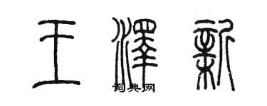 陳墨王澤新篆書個性簽名怎么寫