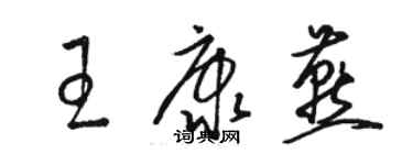 駱恆光王康燕草書個性簽名怎么寫