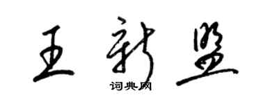 梁錦英王新盟草書個性簽名怎么寫