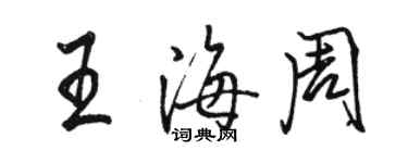 駱恆光王海周行書個性簽名怎么寫