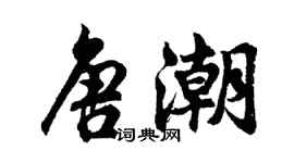 胡問遂唐潮行書個性簽名怎么寫