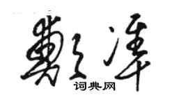 駱恆光鄭準草書個性簽名怎么寫