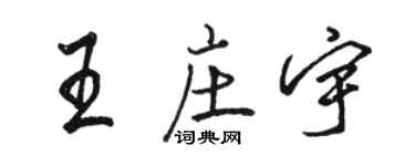 駱恆光王莊宇行書個性簽名怎么寫