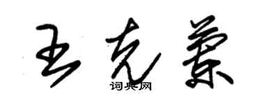 朱錫榮王克蘭草書個性簽名怎么寫