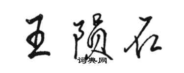 駱恆光王隕石行書個性簽名怎么寫