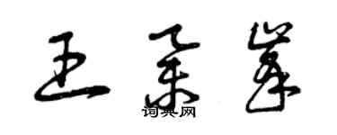 曾慶福王舉峰草書個性簽名怎么寫