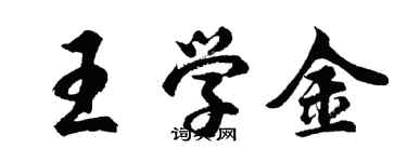 胡問遂王學金行書個性簽名怎么寫