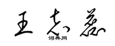 梁錦英王志蕊草書個性簽名怎么寫