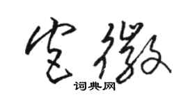 駱恆光宮徽草書個性簽名怎么寫