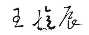 駱恆光王憶辰草書個性簽名怎么寫