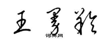 梁錦英王曼羚草書個性簽名怎么寫