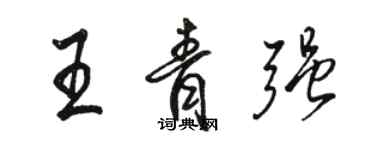 駱恆光王青強行書個性簽名怎么寫