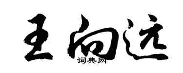 胡問遂王向遠行書個性簽名怎么寫