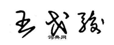 朱錫榮王戈駿草書個性簽名怎么寫