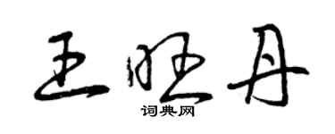 曾慶福王旺丹草書個性簽名怎么寫