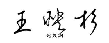 梁錦英王映杉草書個性簽名怎么寫