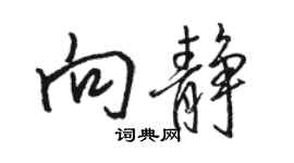 駱恆光向靜行書個性簽名怎么寫