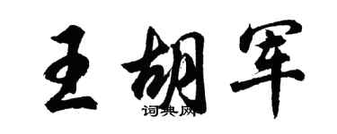 胡問遂王胡軍行書個性簽名怎么寫