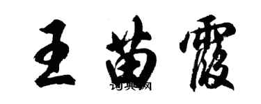 胡問遂王苗霞行書個性簽名怎么寫