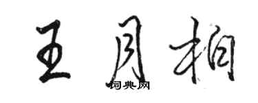 駱恆光王月柏行書個性簽名怎么寫