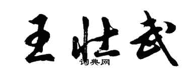 胡問遂王壯武行書個性簽名怎么寫