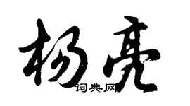 胡問遂楊亮行書個性簽名怎么寫