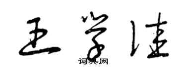 曾慶福王學佳草書個性簽名怎么寫