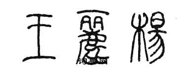 陳墨王麗楊篆書個性簽名怎么寫