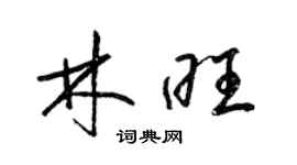 梁錦英林旺草書個性簽名怎么寫