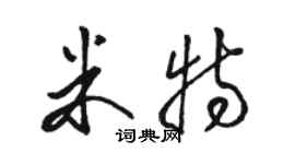 駱恆光米特草書個性簽名怎么寫