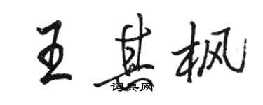 駱恆光王其楓行書個性簽名怎么寫