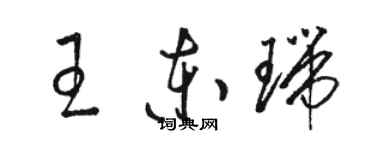 駱恆光王東瑞草書個性簽名怎么寫