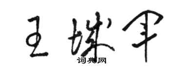 駱恆光王城軍草書個性簽名怎么寫