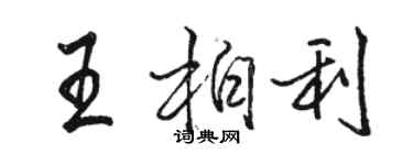 駱恆光王柏利行書個性簽名怎么寫