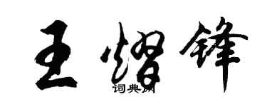 胡問遂王熠鋒行書個性簽名怎么寫