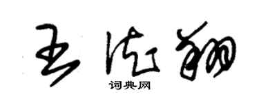 朱錫榮王德翔草書個性簽名怎么寫