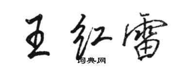 駱恆光王紅雷行書個性簽名怎么寫