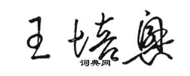 駱恆光王培興草書個性簽名怎么寫