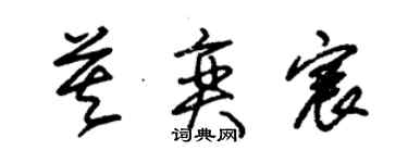 朱錫榮莫奕宸草書個性簽名怎么寫