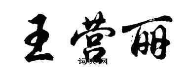 胡問遂王營麗行書個性簽名怎么寫