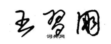 朱錫榮王習朋草書個性簽名怎么寫