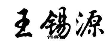胡問遂王錫源行書個性簽名怎么寫