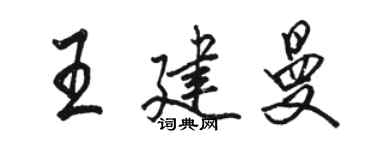 駱恆光王建曼行書個性簽名怎么寫