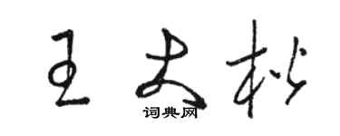 駱恆光王大楷草書個性簽名怎么寫