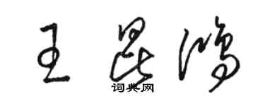 駱恆光王昆鴻草書個性簽名怎么寫